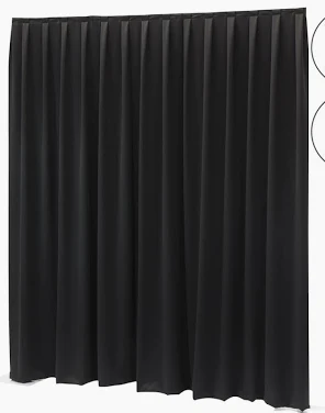 Pendrillon noir lourd 6mx4m