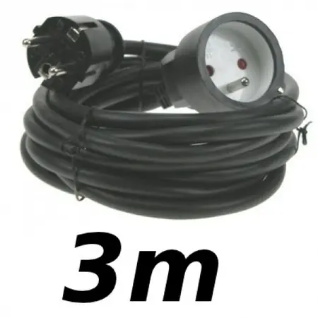Rallonge électrique 3m 3G1.5² IP44